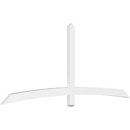 Ekena Millwork Bellingham Architectural Grade PVC Gable Bracket, 96"W x 40"H x 2"D x 4"F, 10/12 Pitch GBP096X40X0204BEL00